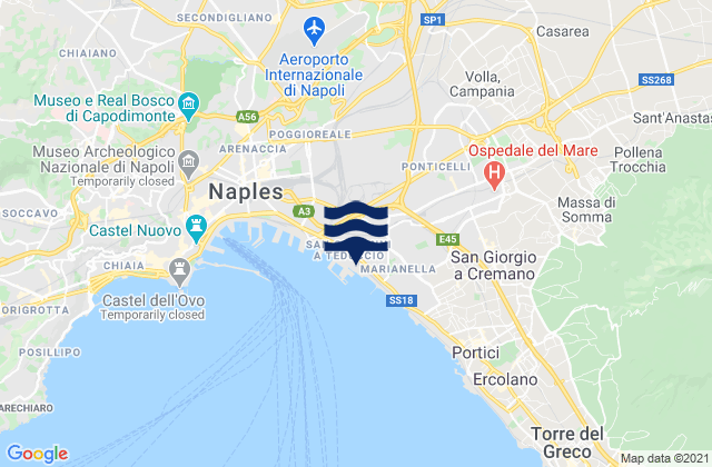 Mappa delle Getijden in Acerra, Italy