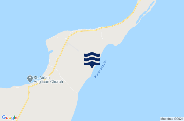 Mappa delle Getijden in Acklins Island District, Bahamas