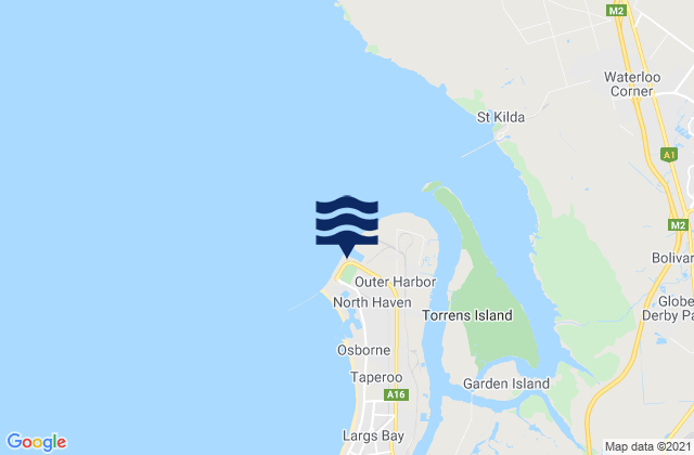 Mappa delle Getijden in Adelaide (Outer Harbour), Australia