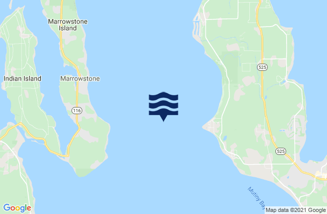 Mappa delle Getijden in Admiralty Inlet (off Bush Point), United States