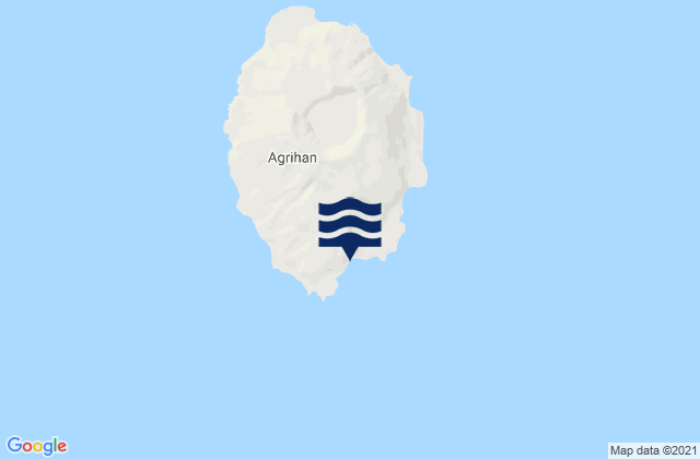 Mappa delle Getijden in Agrihan Island, Northern Mariana Islands