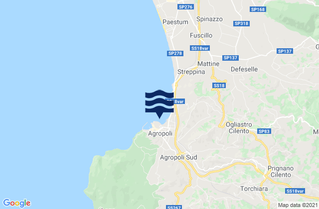 Mappa delle Getijden in Agropoli, Italy