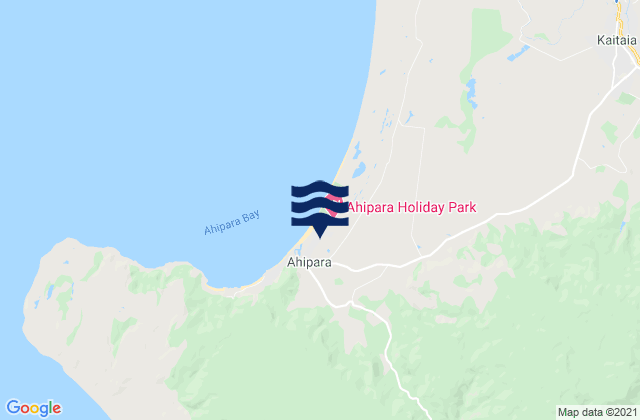 Mappa delle Getijden in Ahipara, New Zealand