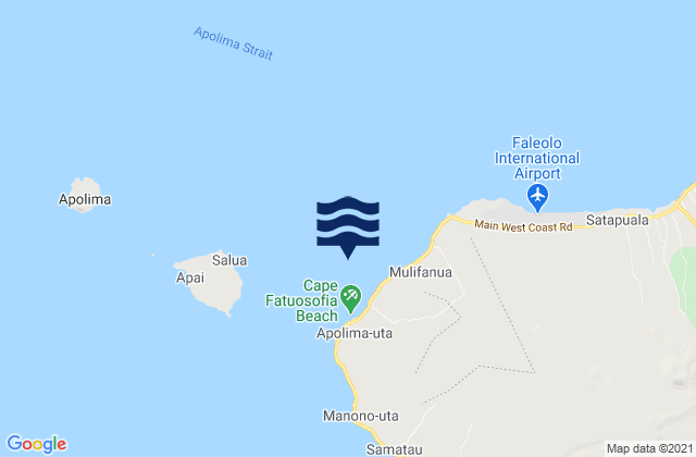 Mappa delle Getijden in Aiga i le Tai, Samoa