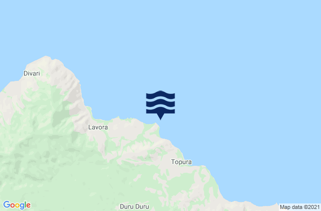 Mappa delle Getijden in Aigura Point, Papua New Guinea