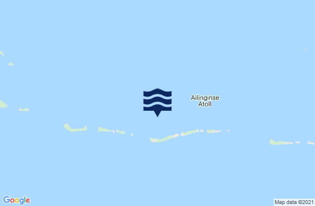 Mappa delle Getijden in Ailinginae Atoll, Marshall Islands