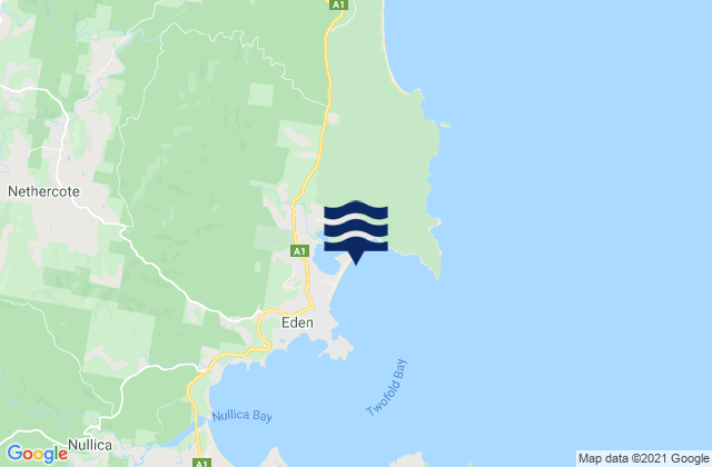 Mappa delle Getijden in Aisling's Beach, Australia
