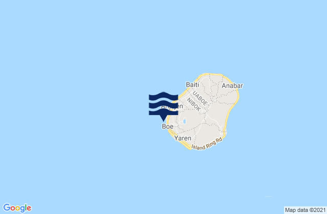 Mappa delle Getijden in Aiwo District, Nauru