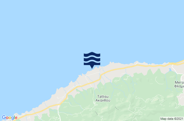 Mappa delle Getijden in Akanthoú, Cyprus