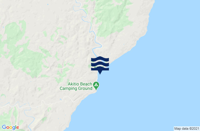 Mappa delle Getijden in Akitio River Entrance, New Zealand