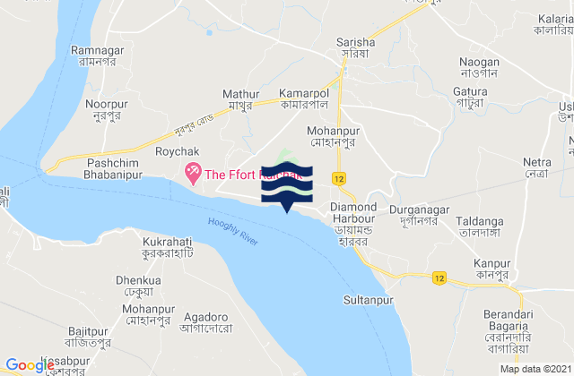 Mappa delle Getijden in Akra Semaphore, India