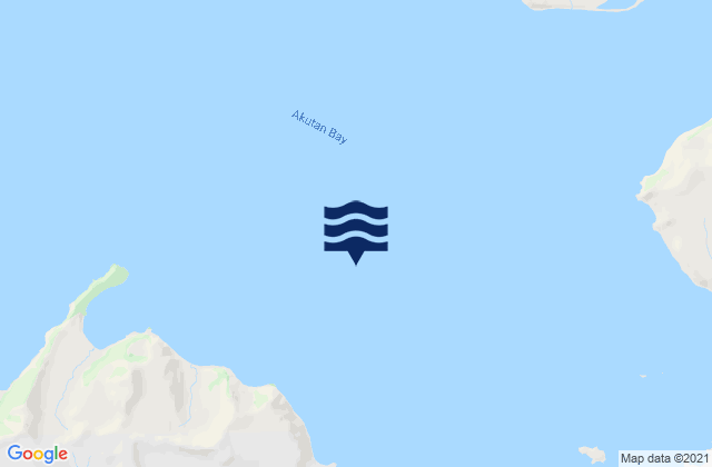 Mappa delle Getijden in Akutan Bay, United States