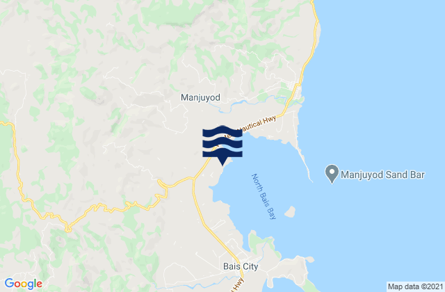 Mappa delle Getijden in Alangilanan, Philippines