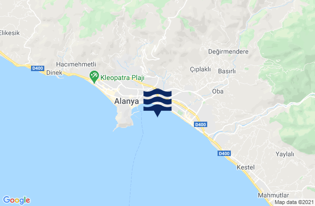 Mappa delle Getijden in Alanya, Turkey