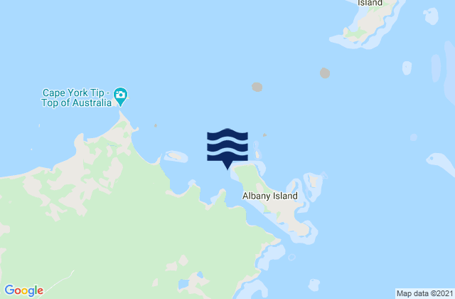 Mappa delle Getijden in Albany Island, Australia