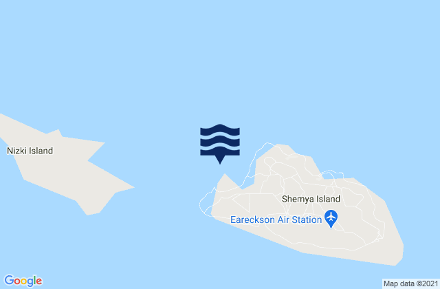 Mappa delle Getijden in Alcan Harbor Shemya Island, Russia