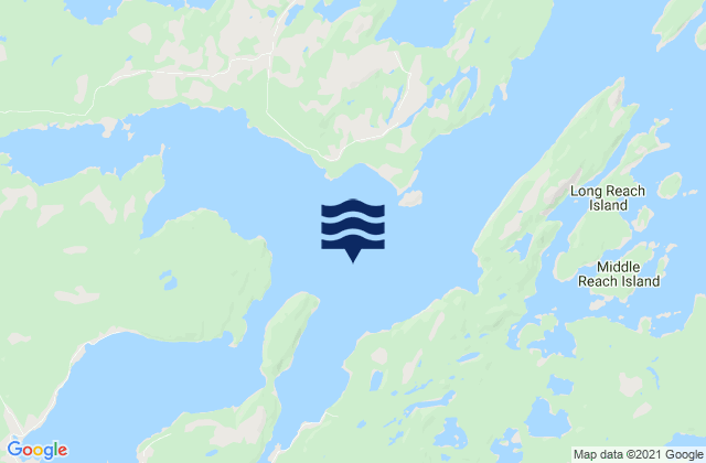 Mappa delle Getijden in Alexander Bay, Canada