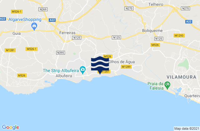 Mappa delle Getijden in Alfagar, Portugal