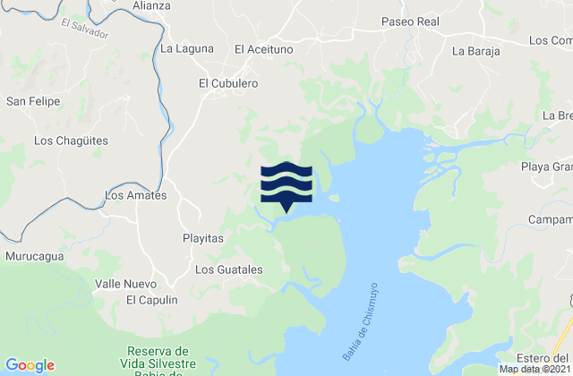 Mappa delle Getijden in Alianza, Honduras