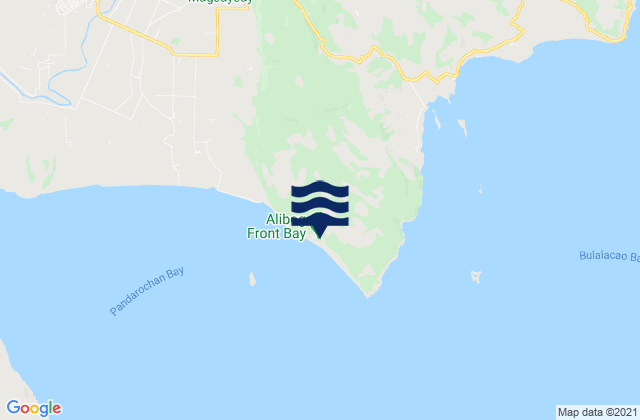 Mappa delle Getijden in Alibug, Philippines