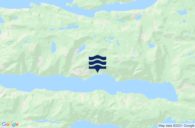 Mappa delle Getijden in Alison Sound, Canada