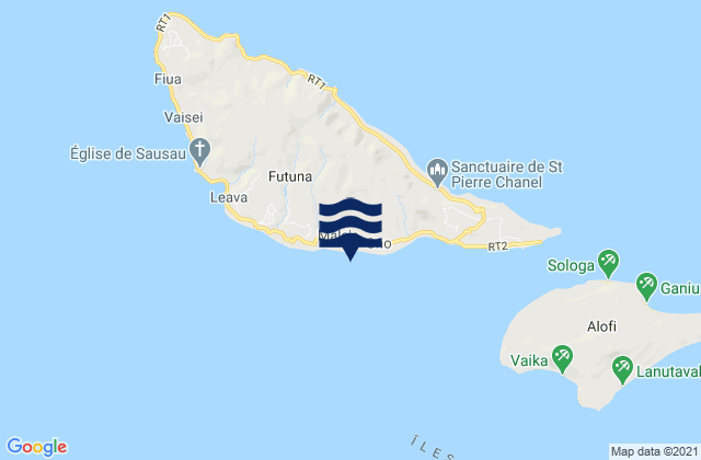 Mappa delle Getijden in Alo, Wallis and Futuna