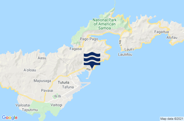 Mappa delle Getijden in Alofau Gas Station, American Samoa