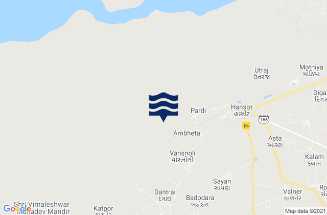 Mappa delle Getijden in Ambheta, India