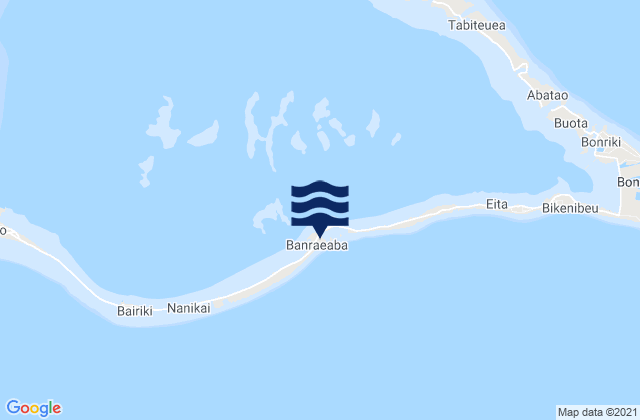 Mappa delle Getijden in Ambo Village, Kiribati