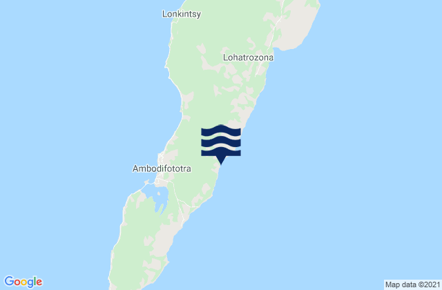 Mappa delle Getijden in Ambodifotatra, Madagascar