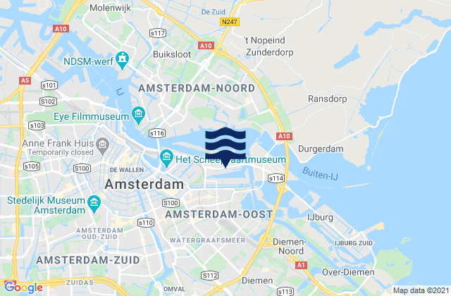 Mappa delle Getijden in Amstelkwartierhaven, Netherlands