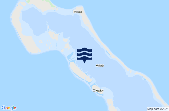Mappa delle Getijden in Anaa, French Polynesia