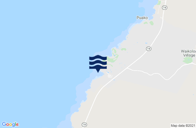 Mappa delle Getijden in Anaehoomalu Bay_A-Bay, United States