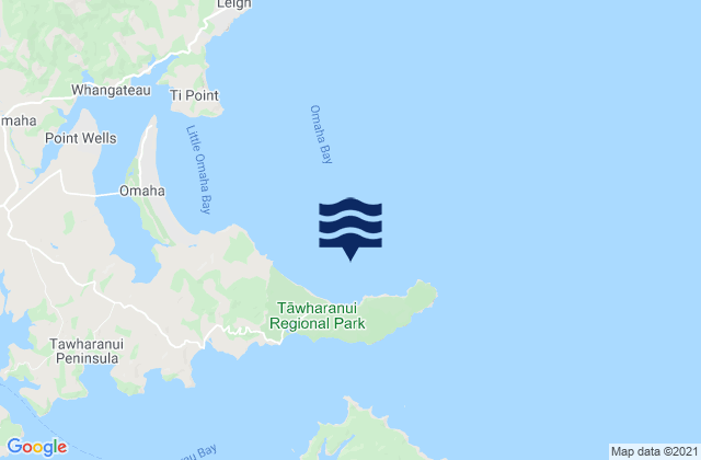 Mappa delle Getijden in Anchor Bay, New Zealand