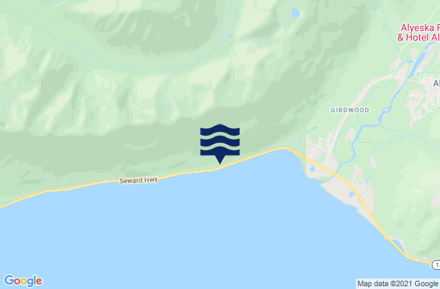 Mappa delle Getijden in Anchorage Municipality, United States