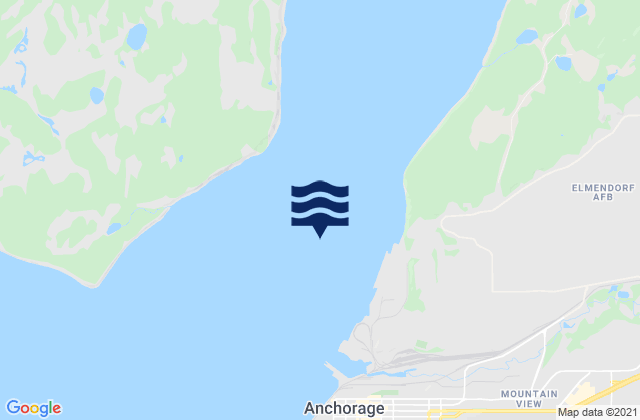 Mappa delle Getijden in Anchorage Shipdock, United States