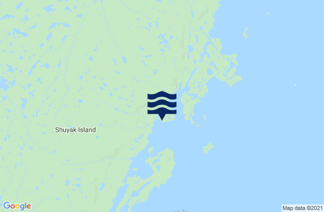 Mappa delle Getijden in Andreon Bay (Shuyak Island), United States