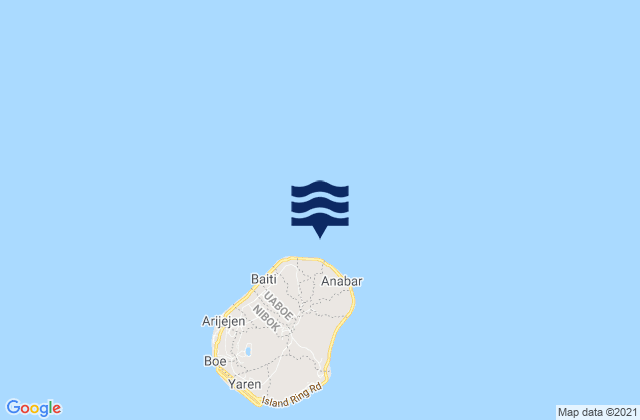 Mappa delle Getijden in Anetan District, Nauru