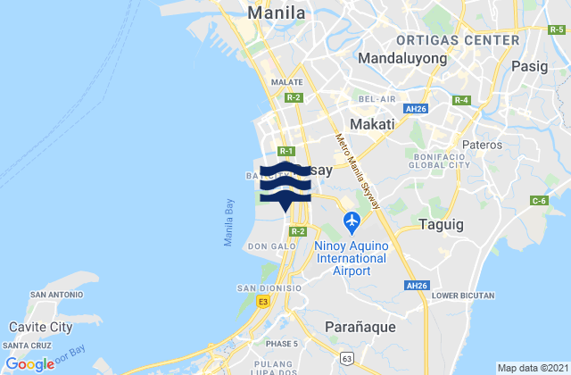 Mappa delle Getijden in Angono, Philippines