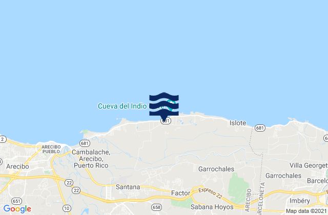 Mappa delle Getijden in Animas, Puerto Rico