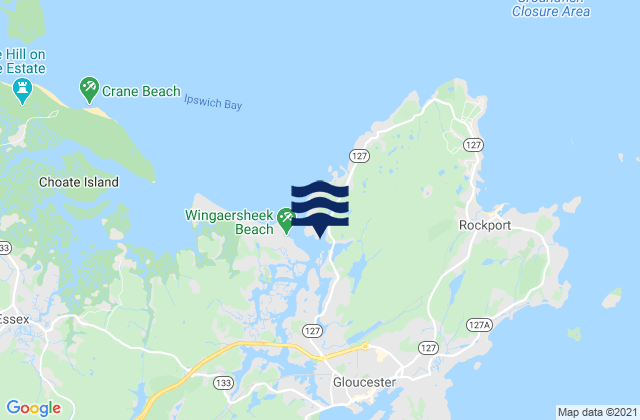 Mappa delle Getijden in Annisquam Lobster Cove, United States
