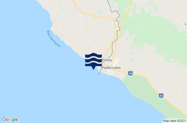 Mappa delle Getijden in Anse-à-Pitre, Haiti