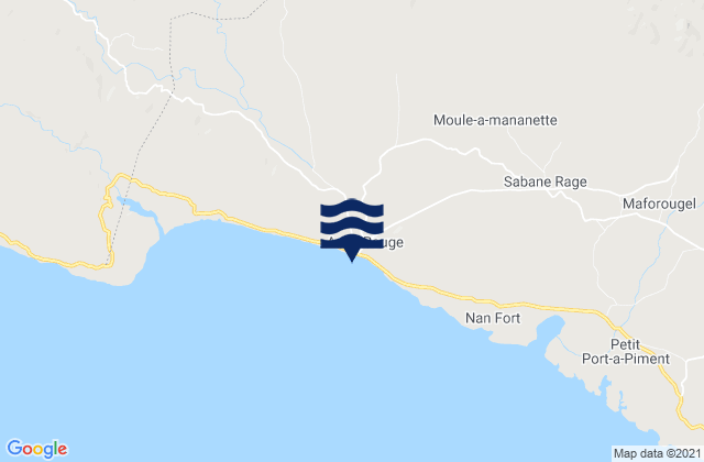 Mappa delle Getijden in Anse Rouge, Haiti