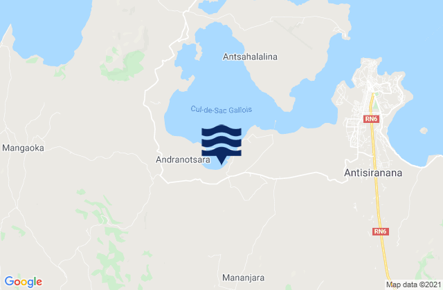 Mappa delle Getijden in Antsiranana II, Madagascar