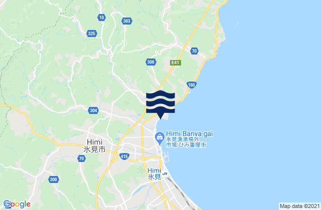 Mappa delle Getijden in Ao, Japan