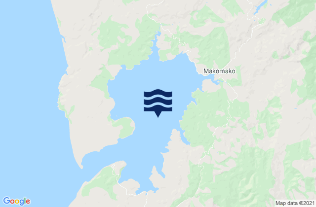 Mappa delle Getijden in Aotea Harbour, New Zealand