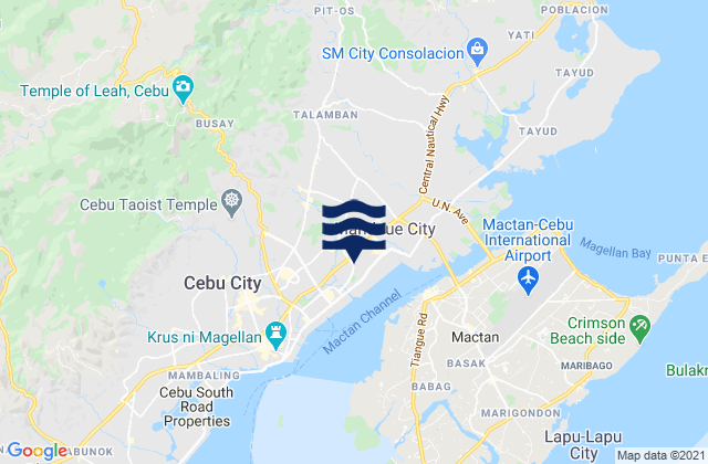 Mappa delle Getijden in Apas, Philippines