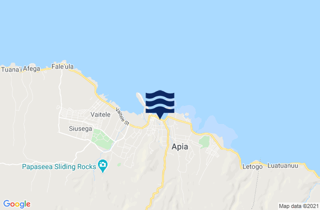 Mappa delle Getijden in Apia, Samoa