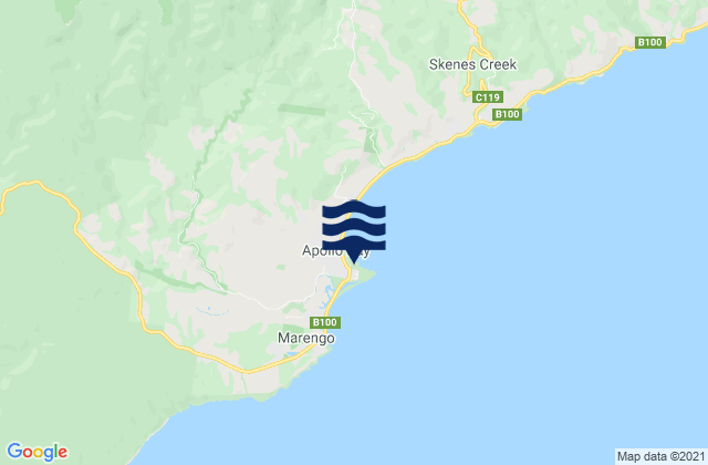 Mappa delle Getijden in Apollo Bay, Australia