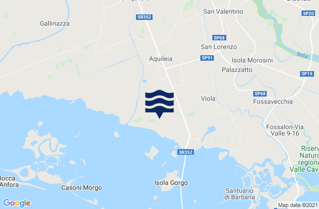 Mappa delle Getijden in Aquileia, Italy